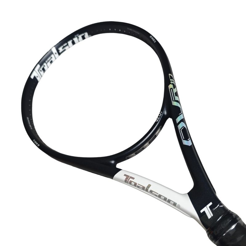 Tennisschläger TOALSON Comfort Oversize Tennis Racket OVR 117 249g schwarz weiß.jpg