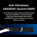 Tennisschläger TOALSON Comfort Oversize Tennis Racket OVR 117 249g schwarz weiß - beste Vibrations dämpfung.jpg