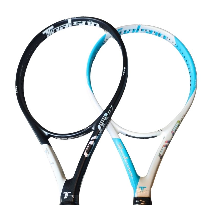 Tennisschläger TOALSON Komfortschläger Oversize Tennis Racket OVR 117 249g schwarz weiß oder weiß eis-blau.jpg