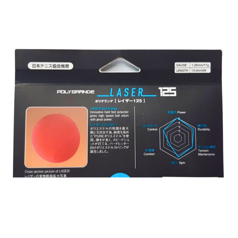 Toalson Tennisschläger S-Mach Pro 97 295g Besaitung Toalson Tennissaite Laser 1,25mm grün.jpg
