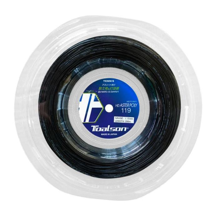 Tennis String Aster Poly 1,19-1,25-1,30mm - 200m String Reel (black, 119)