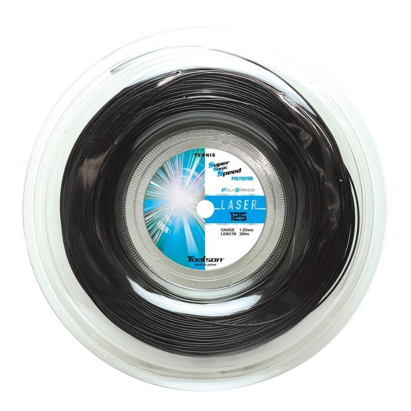 Tennissaite Laser 1,25-1,30mm - 200m Saitenrolle (schwarz, 125)