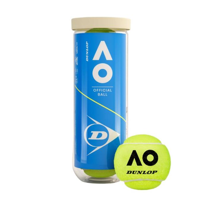  Tennis Balls Dunlop Australian Open 3 pcs can