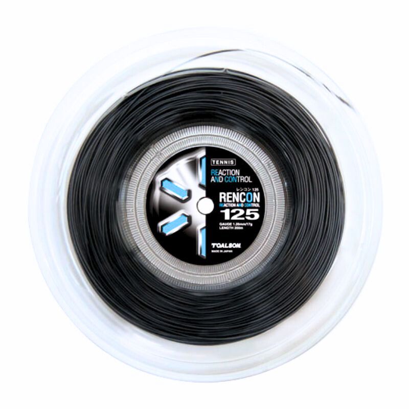 Tennis String Rencon 1,25-1,30mm - 200m String Reel (black, 125)