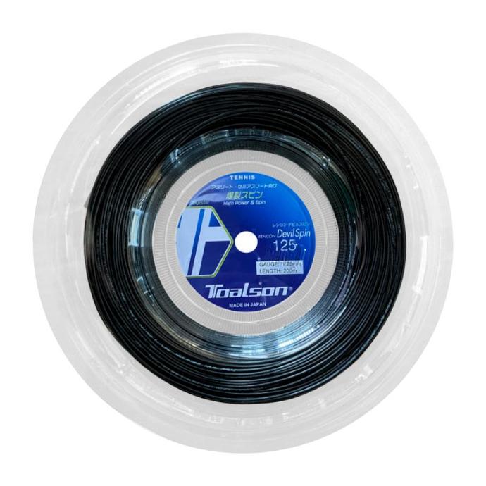 Tennissaite Rencon Devil Spin 1,25-1,30mm - 200m Saitenrolle (schwarz, 125)