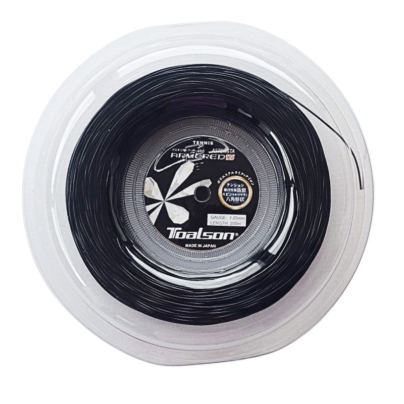 Tennissaite Asterista Armored 1,25mm-1,30mm - 200m Saitenrolle (weiß, 125)